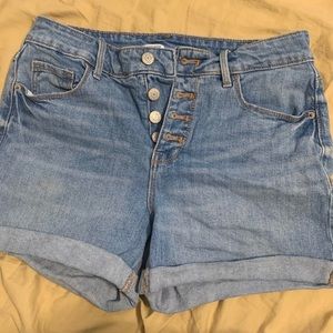 High waist denim shorts